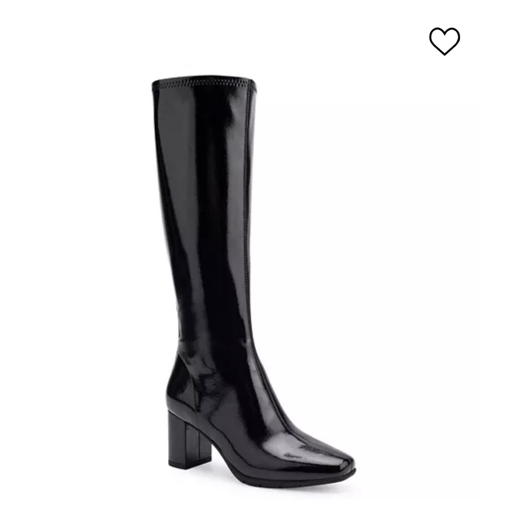 Aerosoles NWT Micah Faux Patent Leather Knee High Boots